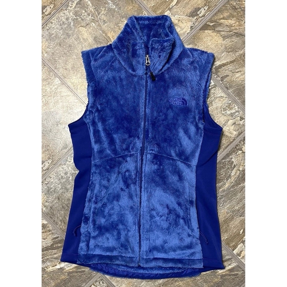 The North Face Osito Fleece Vest Women XS Blue Full Zip Soft High Pile